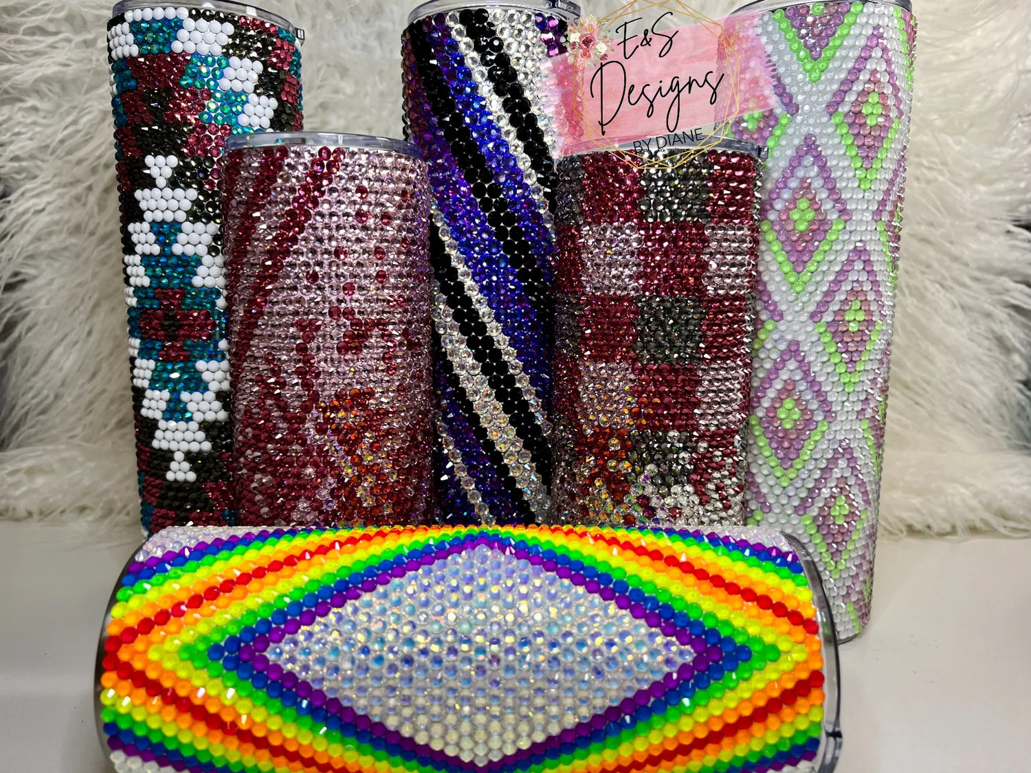Glass Rhinestone Tumblers