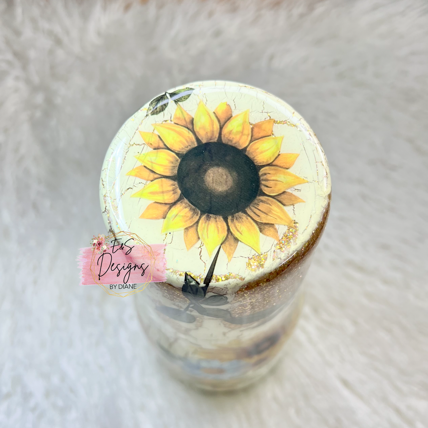 Sunflower Crackle Tumbler