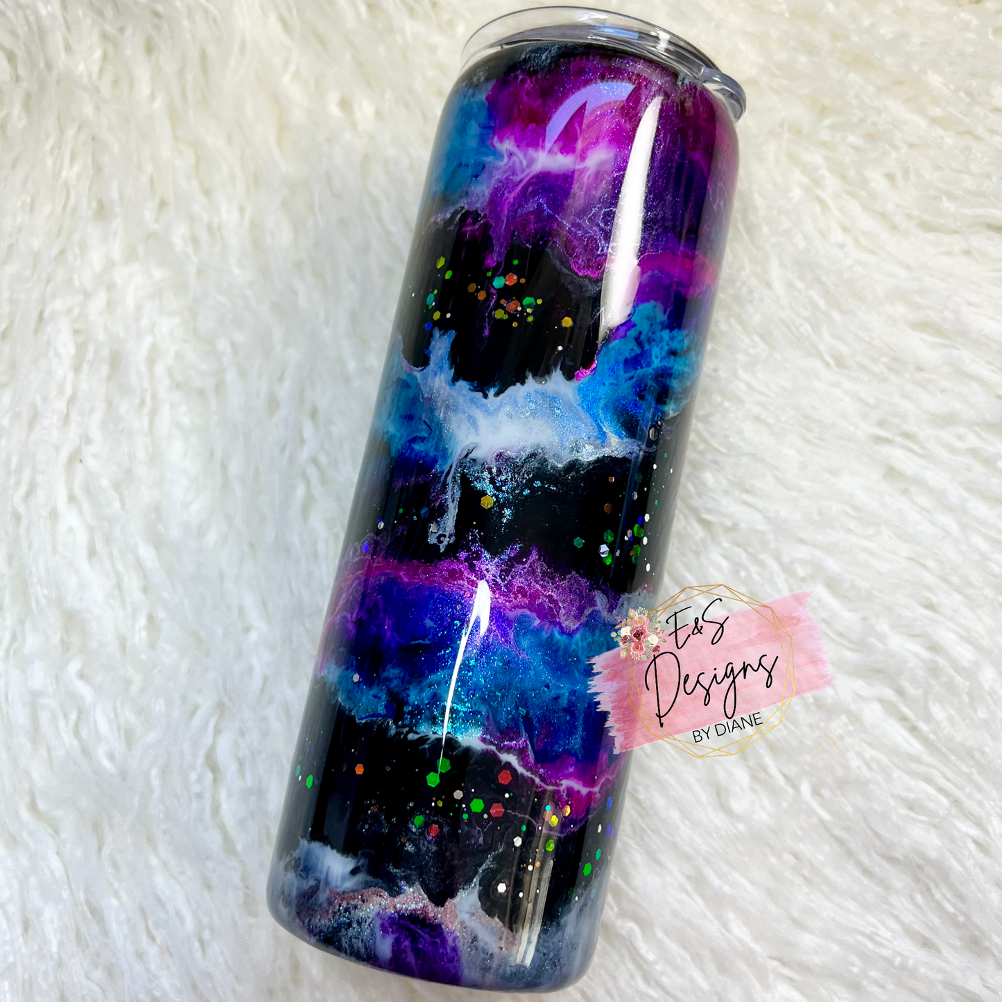 Alcohol Ink Nebula Tumbler