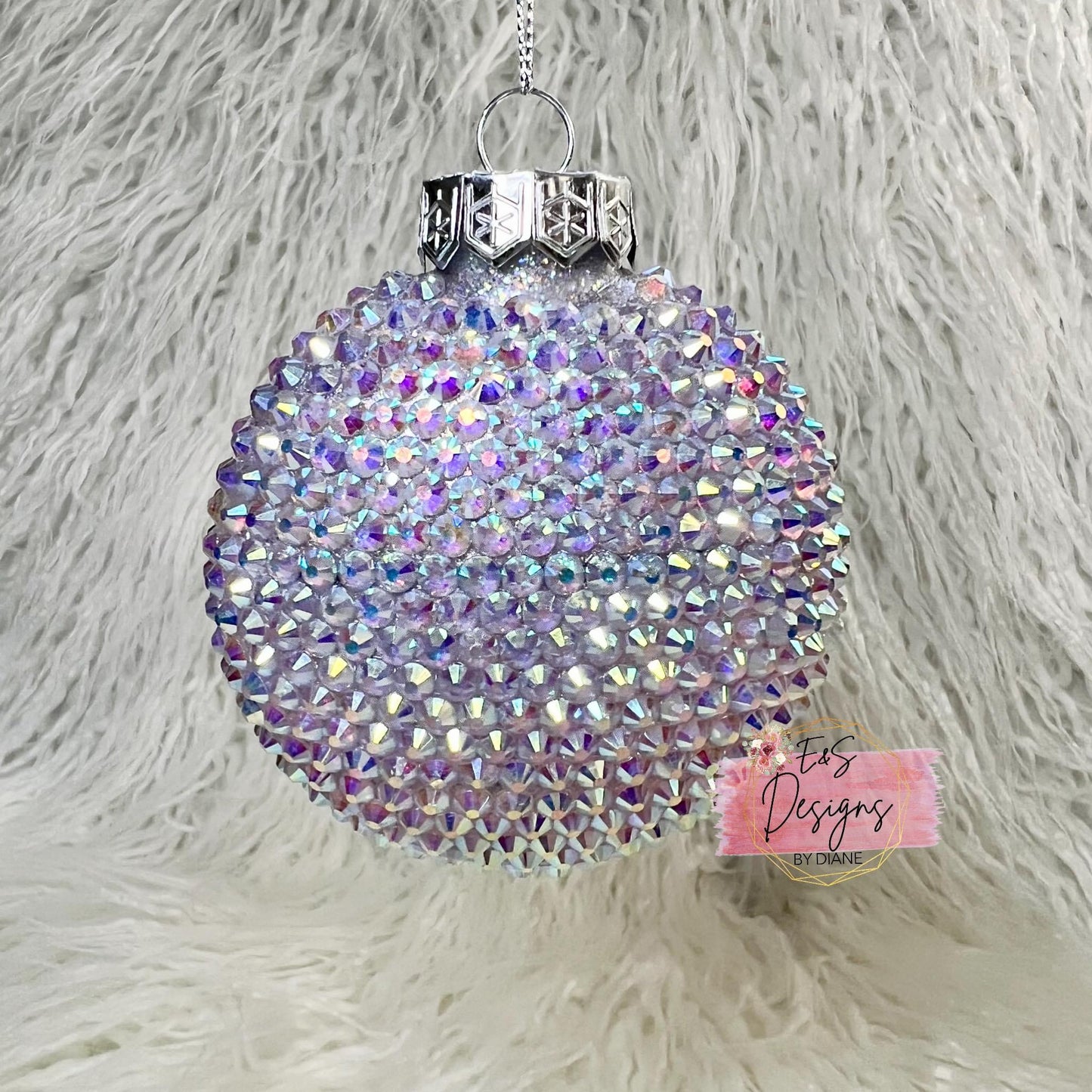 Disc Iridescent Silver Ornament