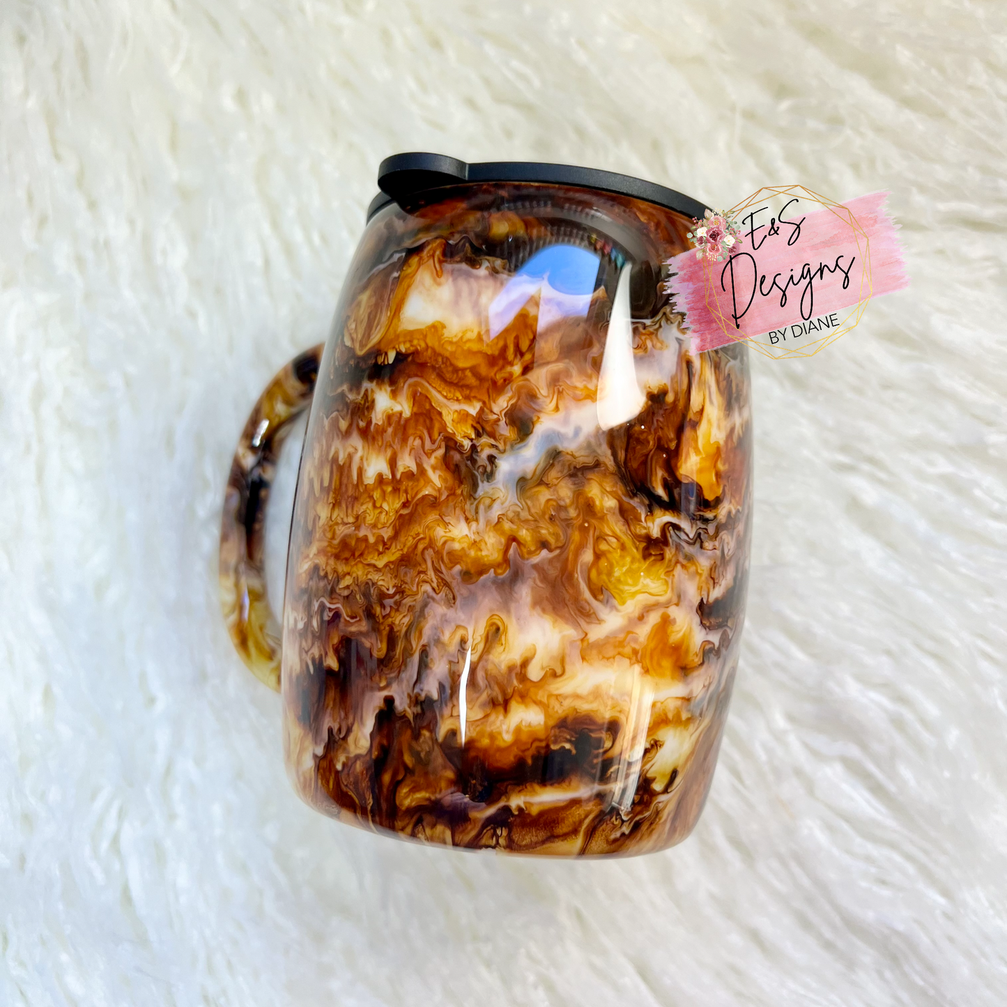 Alcohol Ink Coffee Tumbler