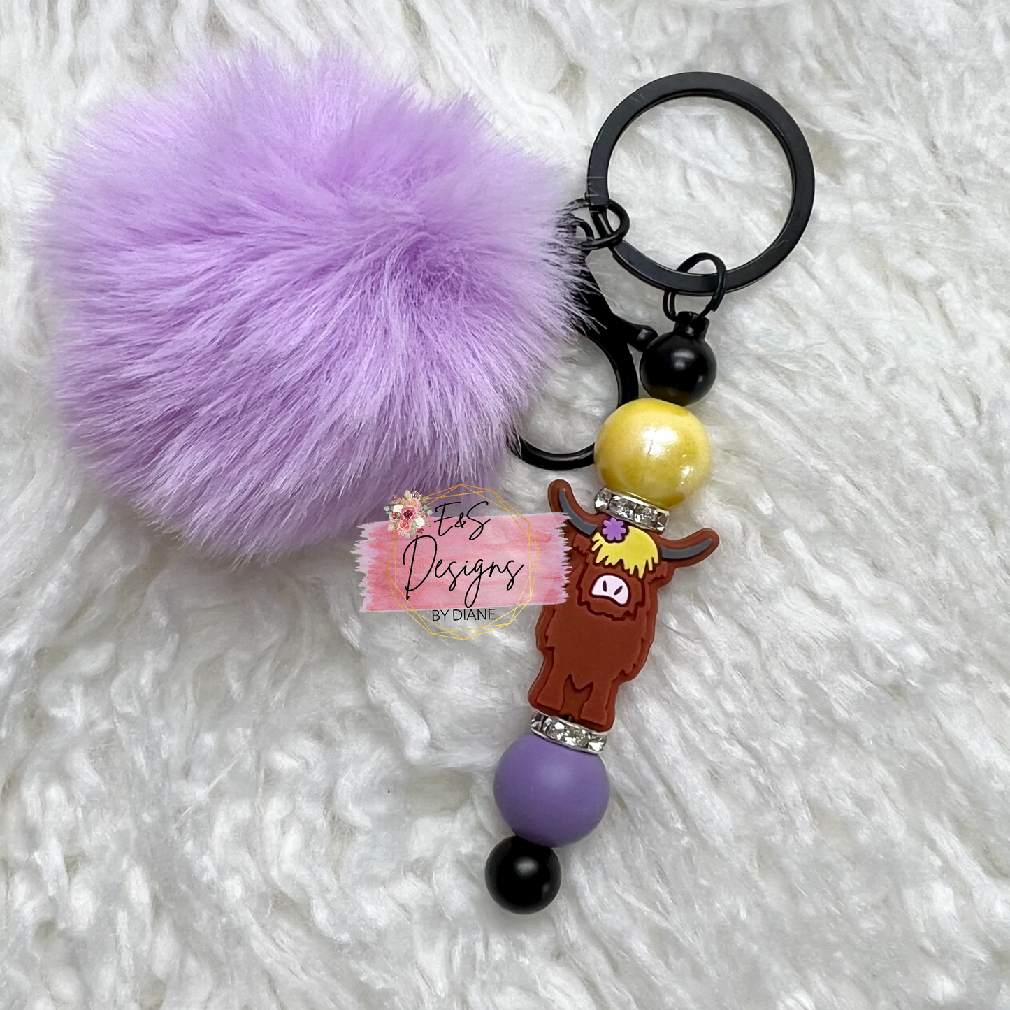 Highland Cow Keychain