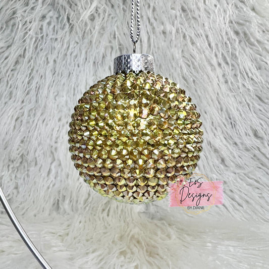 Round Gold Rhinestone Ornament