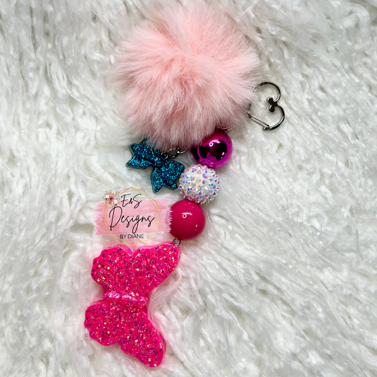 Pink Butterfly Keychain