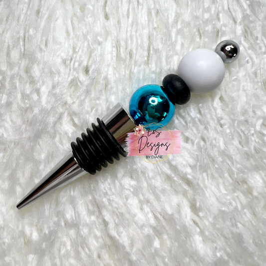 Blue and White Wine Stopper