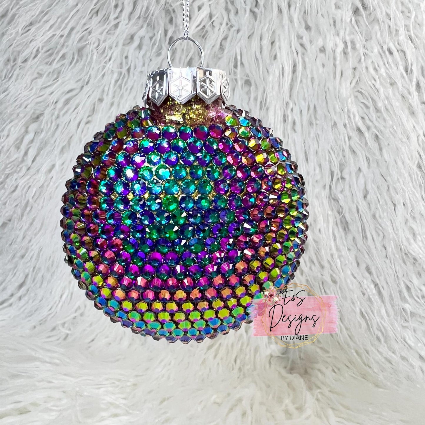 Disc Color Shifting Rhinestone Ornament