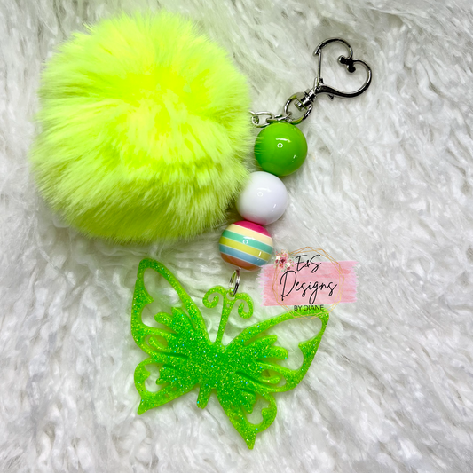 Green Butterfly Keychain