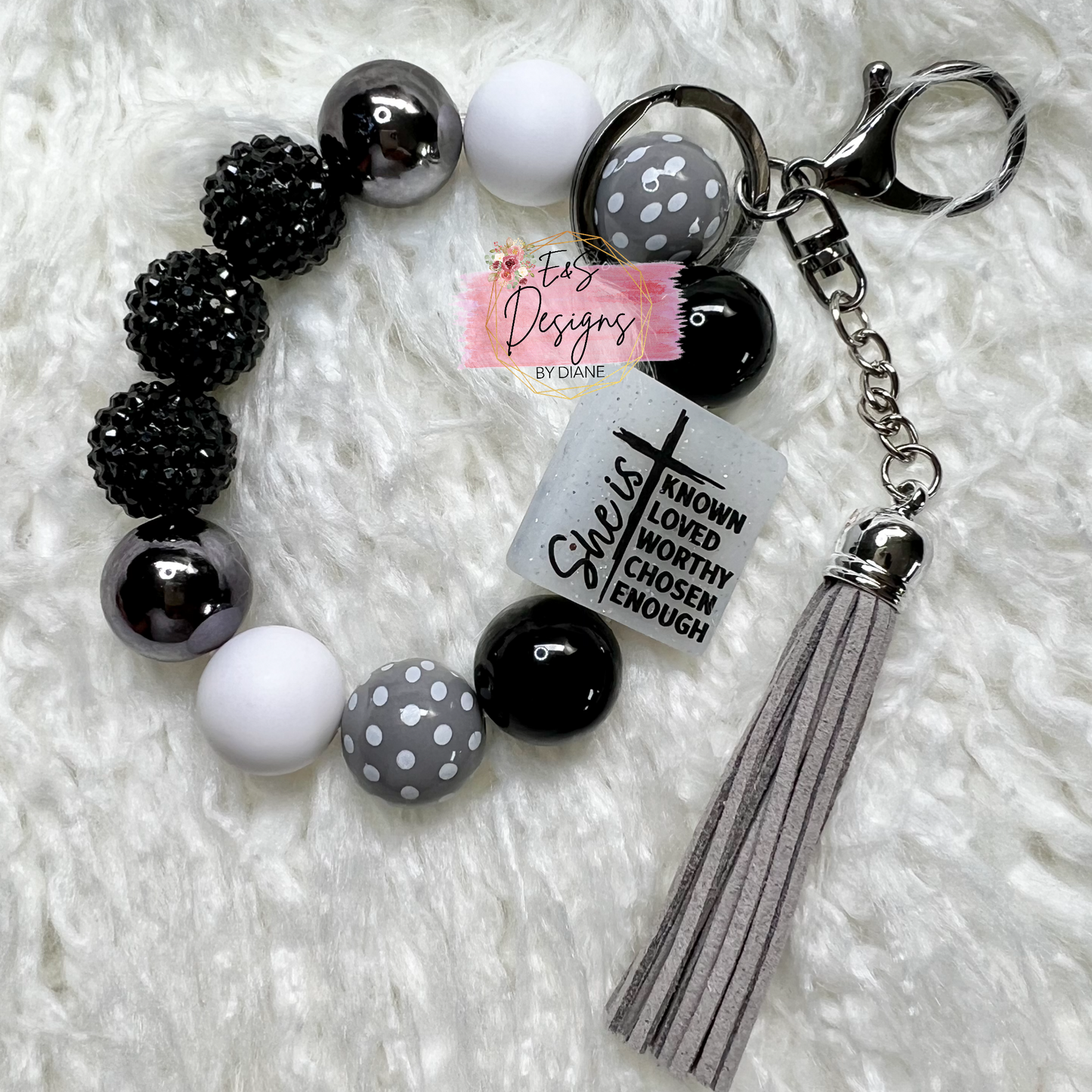 She Is….Wristlet Keychain