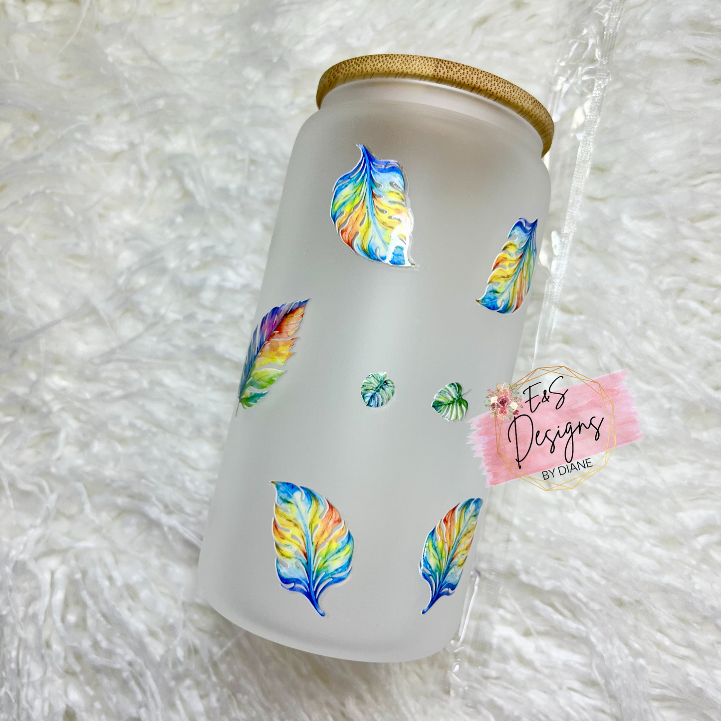 Be-Leaf in Yourself Frosted Glass Tumbler