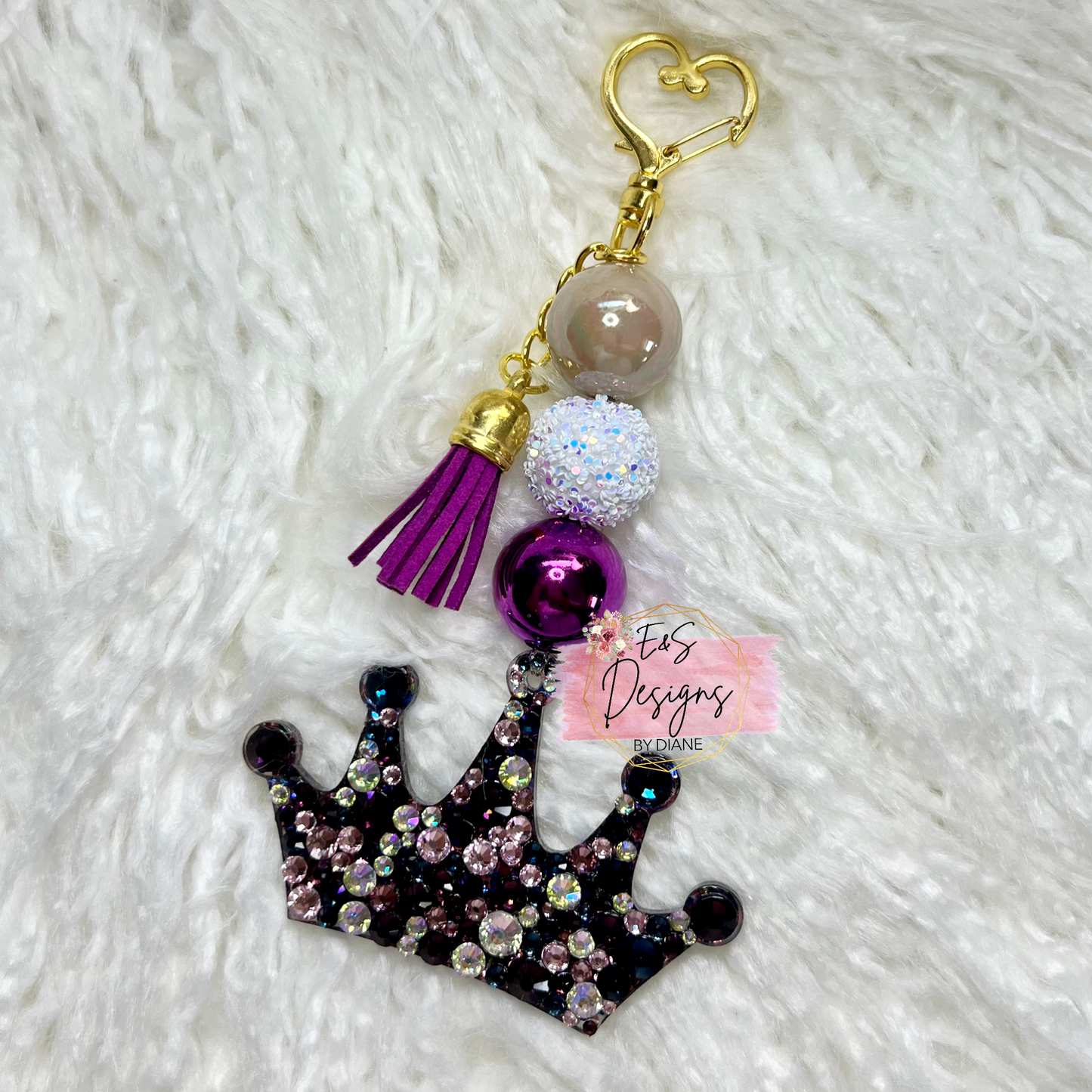 Crown Rhinestone Keychain