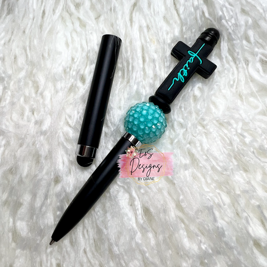 Black and Turquoise Stylus/Pen Combo