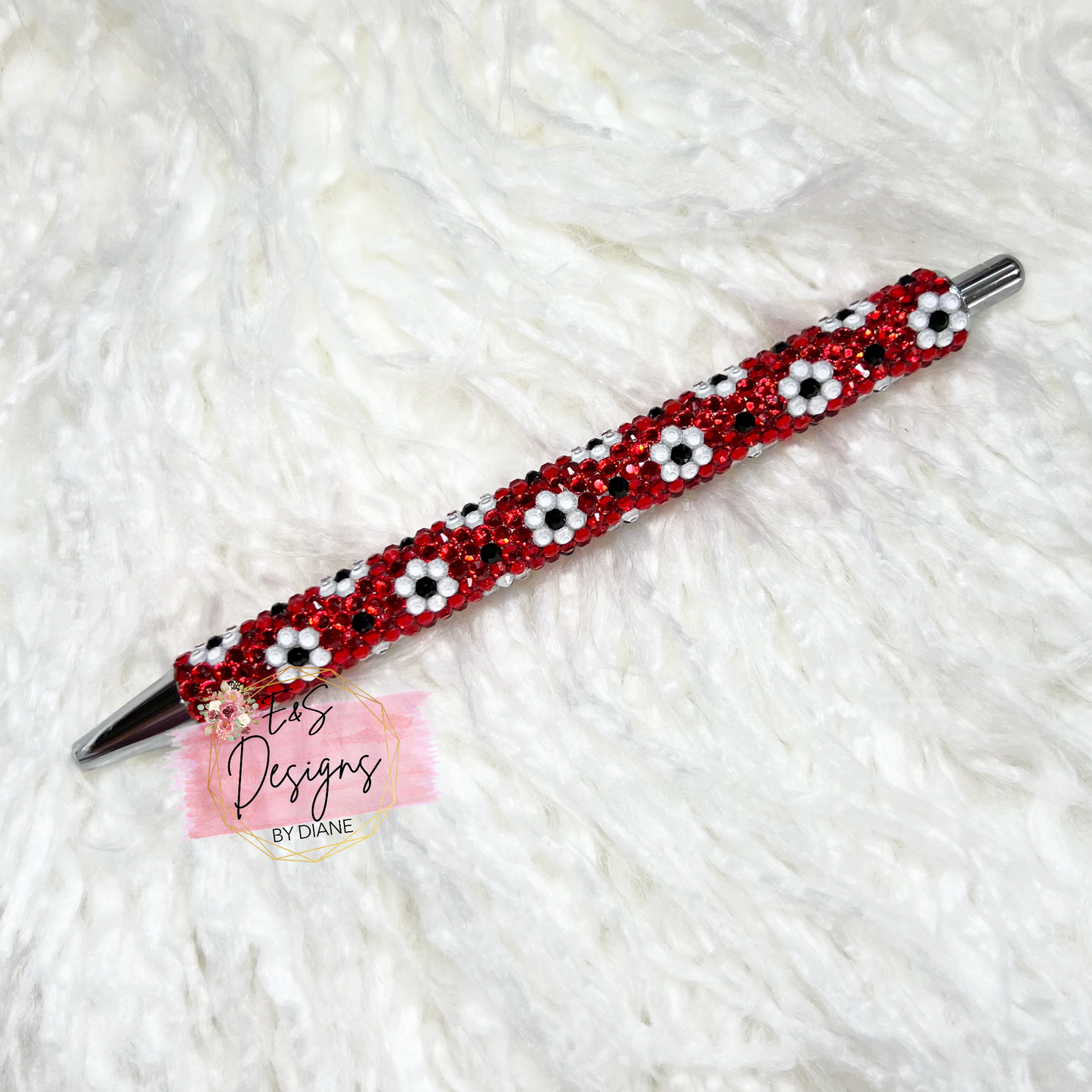 Dots and Daisy Rhinestone Pen