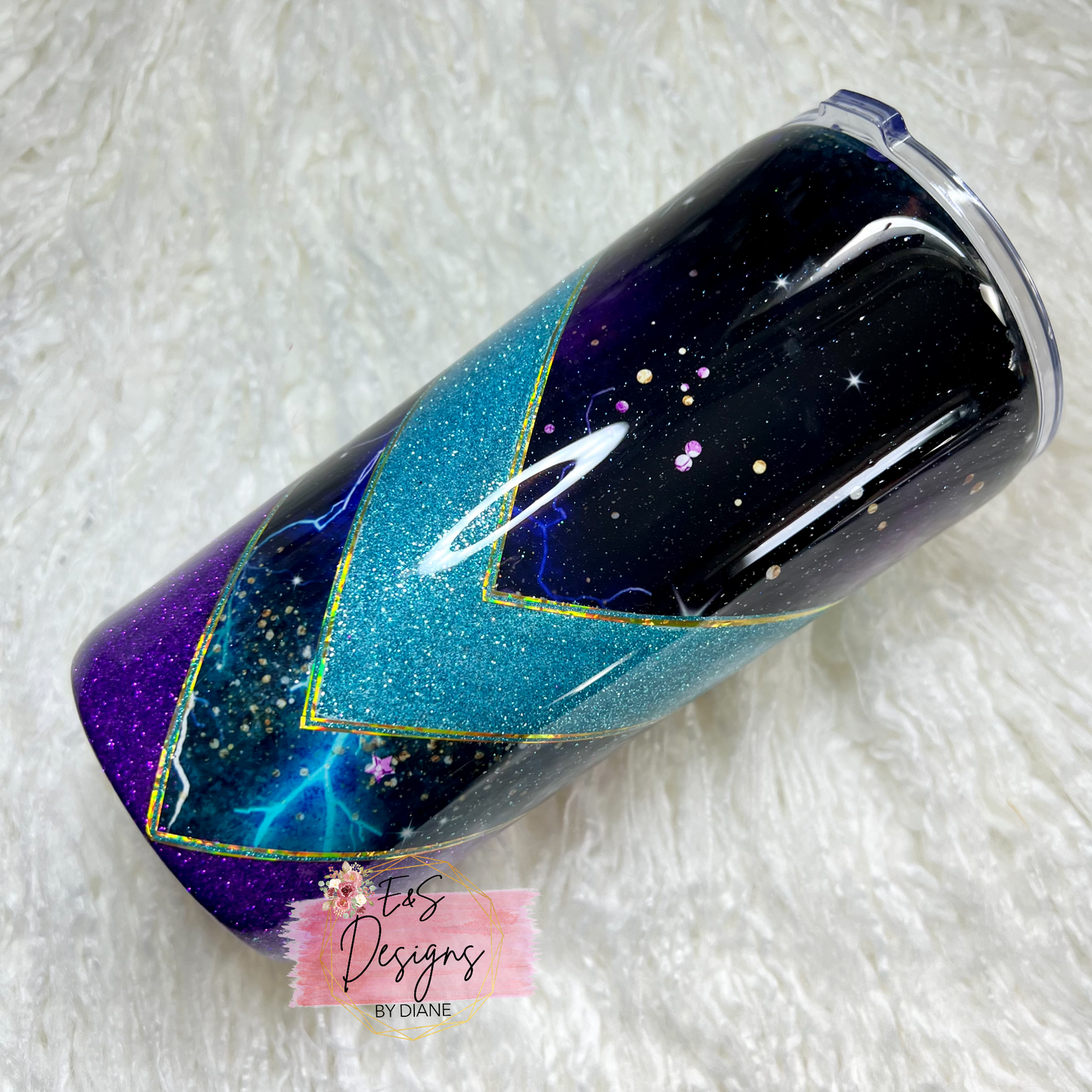 V Split Glitter Tumbler