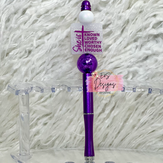 Purple She is… Beaded Pen