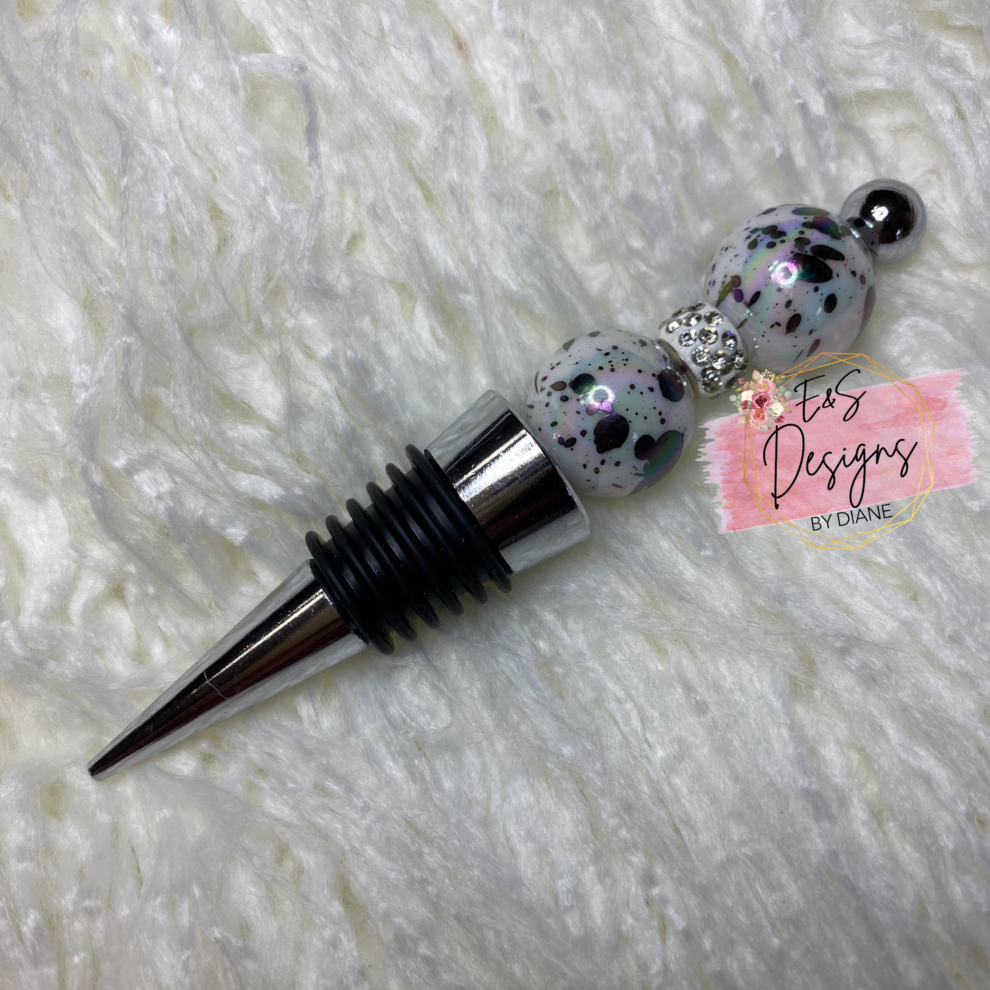 Chrome Splatter Wine Stopper