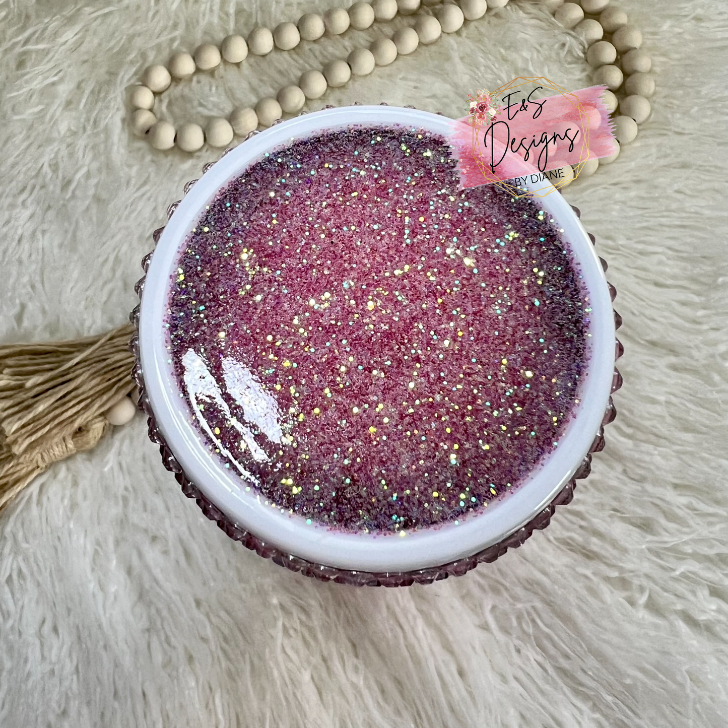 Pink Sand Sunset Rhinestone Tumbler