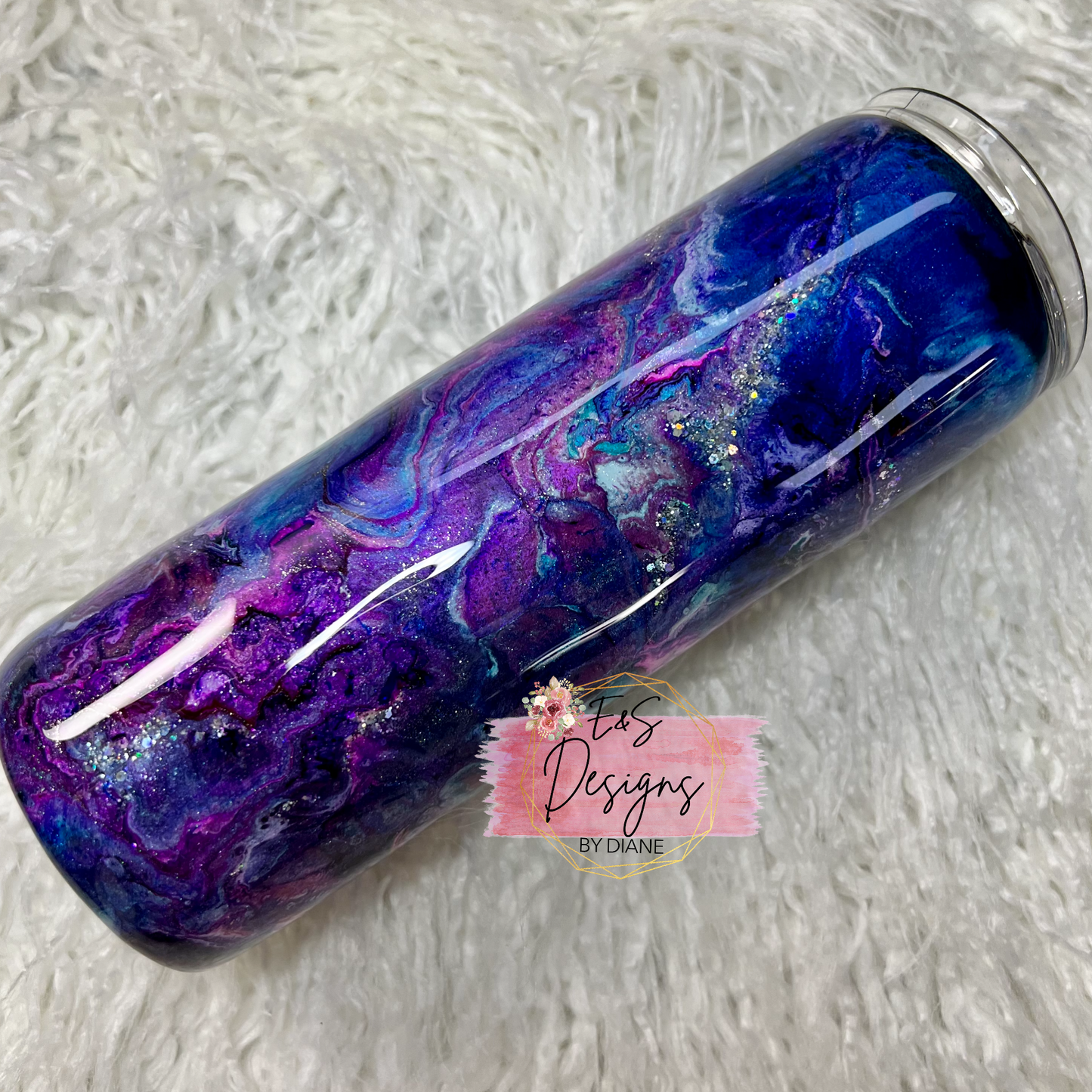 Blue and Purple Swirl Tumbler