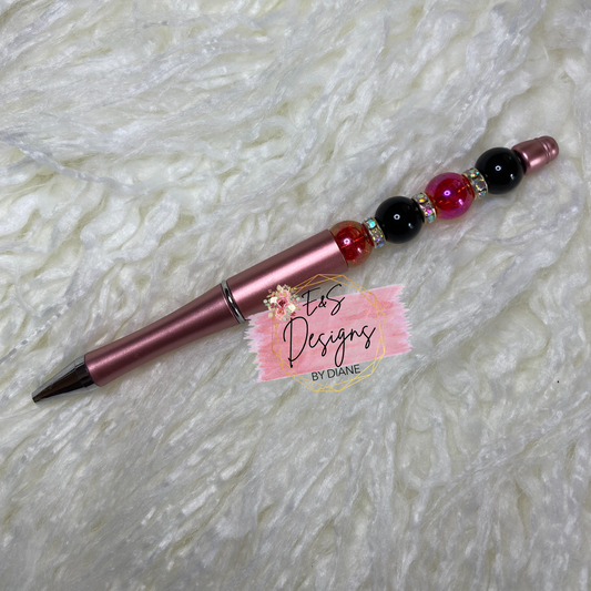 Rose Gold/Pink 12mm Beaded Pen