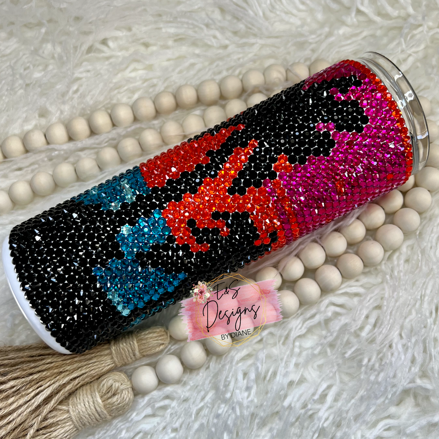 Sunset Beach Rhinestone Tumbler