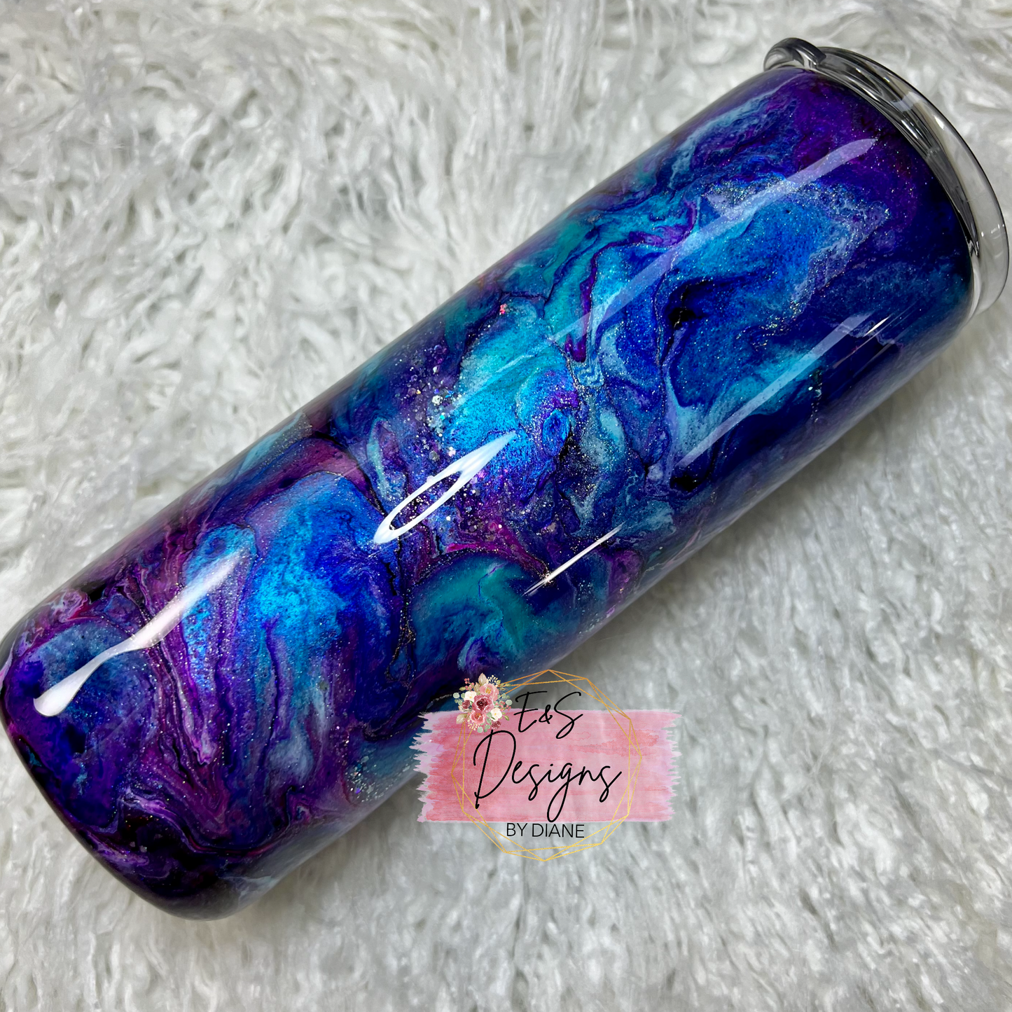 Blue and Purple Swirl Tumbler