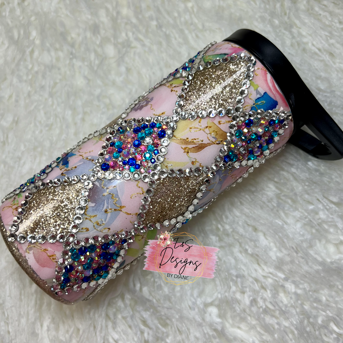 Rhinestone Argyle tumbler